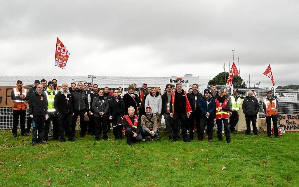 krampouz workers in pluguffan strike to demand fair pay during ongoing negotiations.